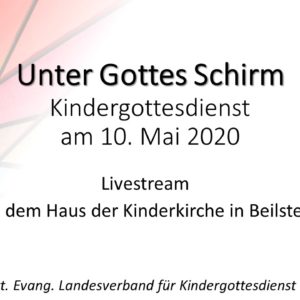 Ankündigung Kindergottesdienst Livestream 10. Mai