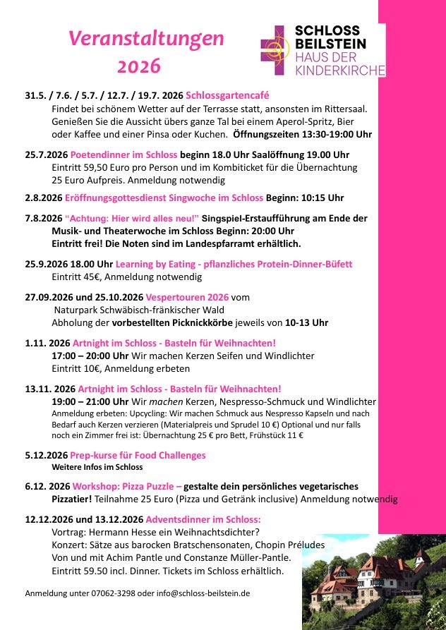 veranstaltungen 2026 2. halbjahr schloss beilstein